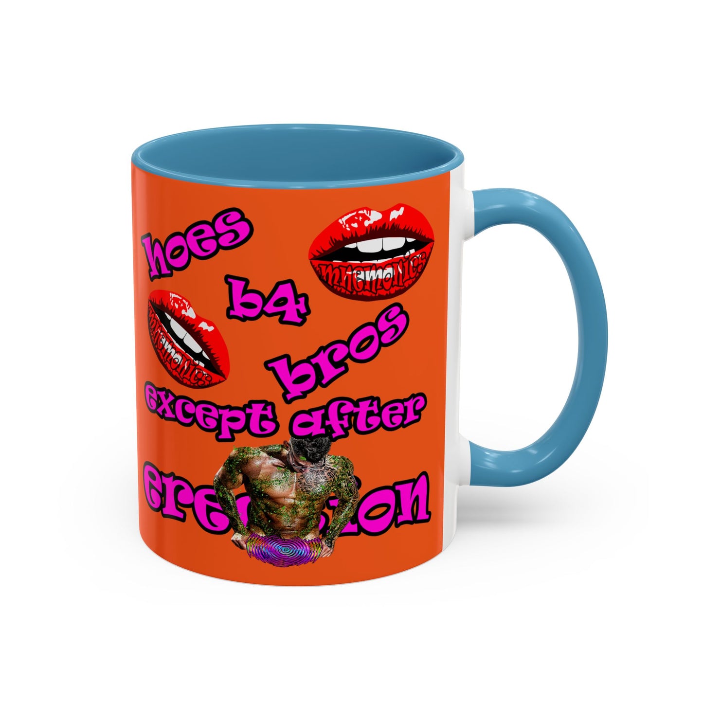 hoes b4 bros - Accent Mug (orange)