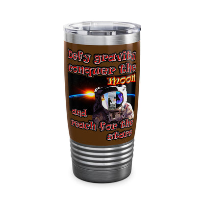 defy conquer reach - Ringneck Tumbler, 20oz (brown)