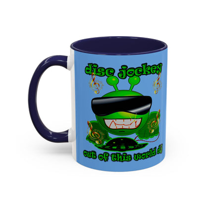 disc jockey - Accent Mug (light blue)