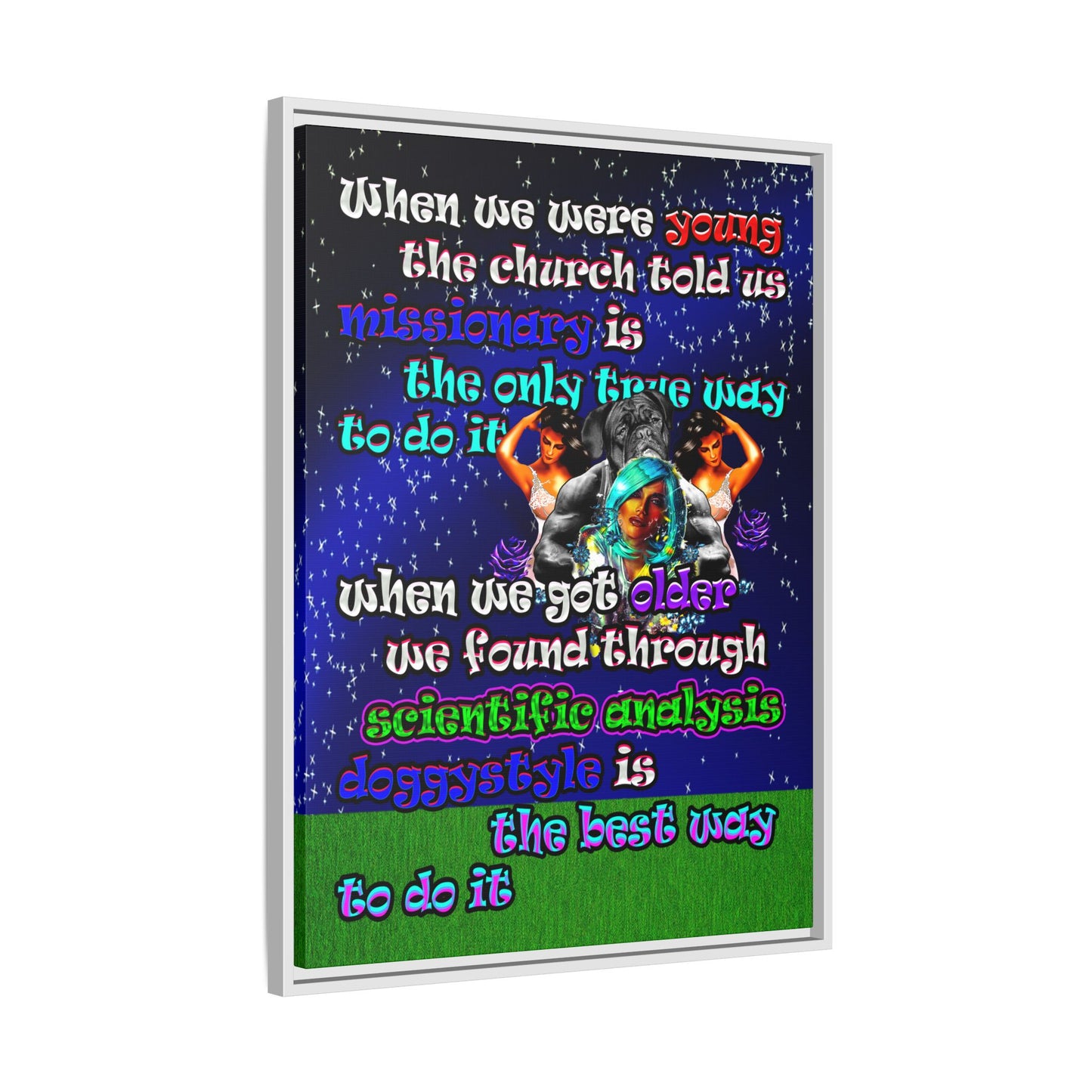 doggystyle - framed canvas art ('snoops' background)