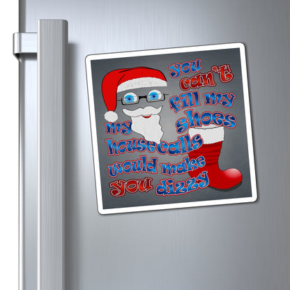 santa's shoes - Magnets - (grey-light grey)