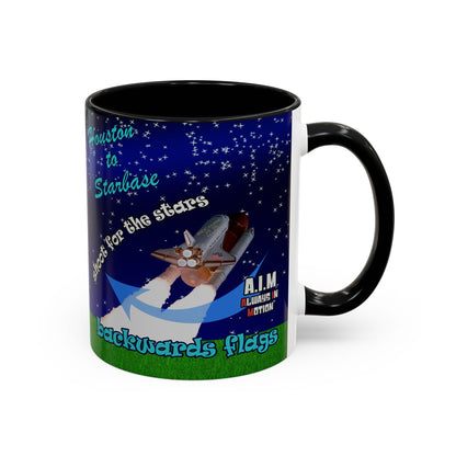 shoot for the stars - Accent Mug ('snoops' background)