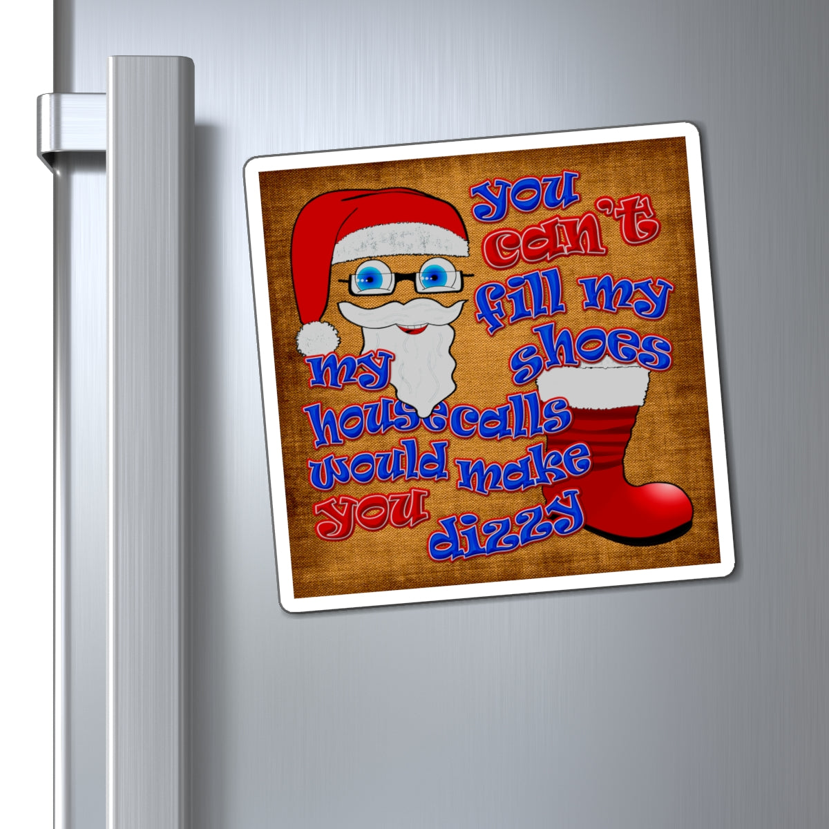 santa's shoes - Magnets - (brown papyrus)