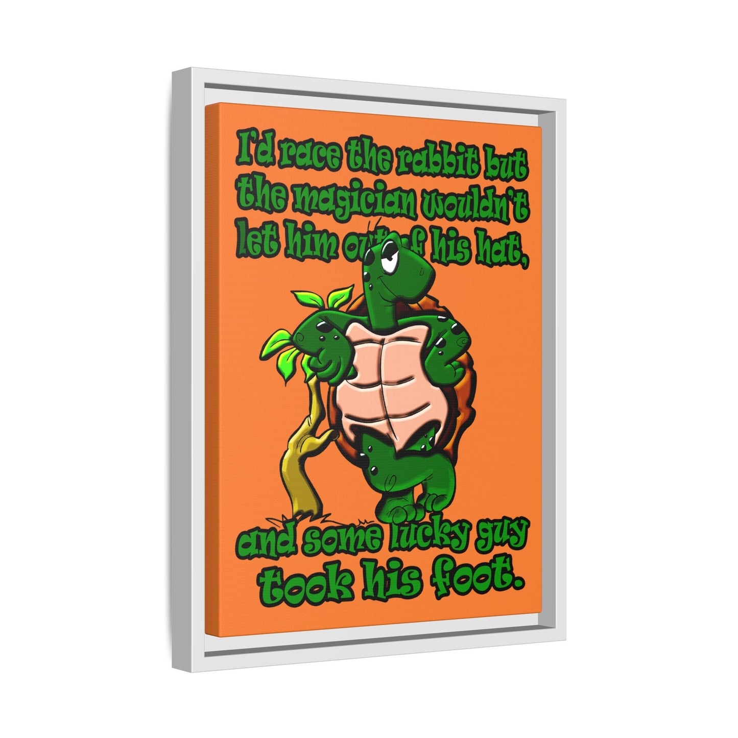 turtle race - framed canvas art (crusta)