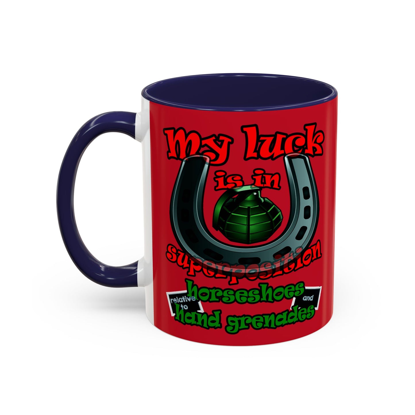 my luck - Accent Mug (dark red)