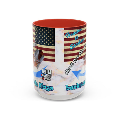 shoot for the stars - Accent Mug (white marble)