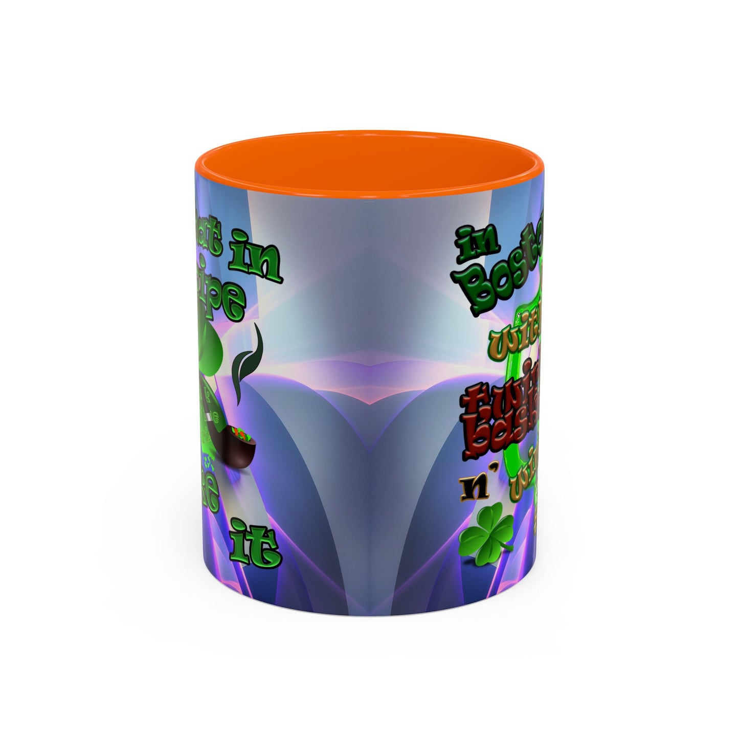 celtics logo - Accent Mug (grey-pink wave)