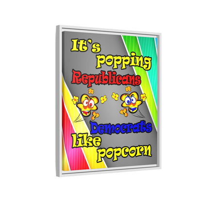 popping like popcorn - framed canvas art (rainbow split)
