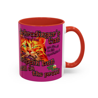 schrodinger's cat - Accent Mug (pink)
