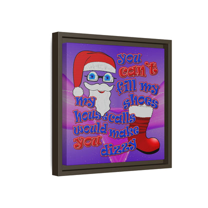 santa's shoes - framed canvas art (purple-pink wave)