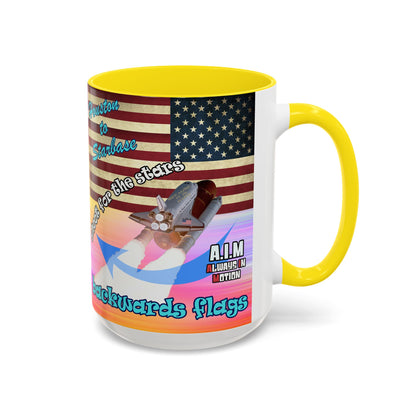 shoot for the stars - Accent Mug (color blur)