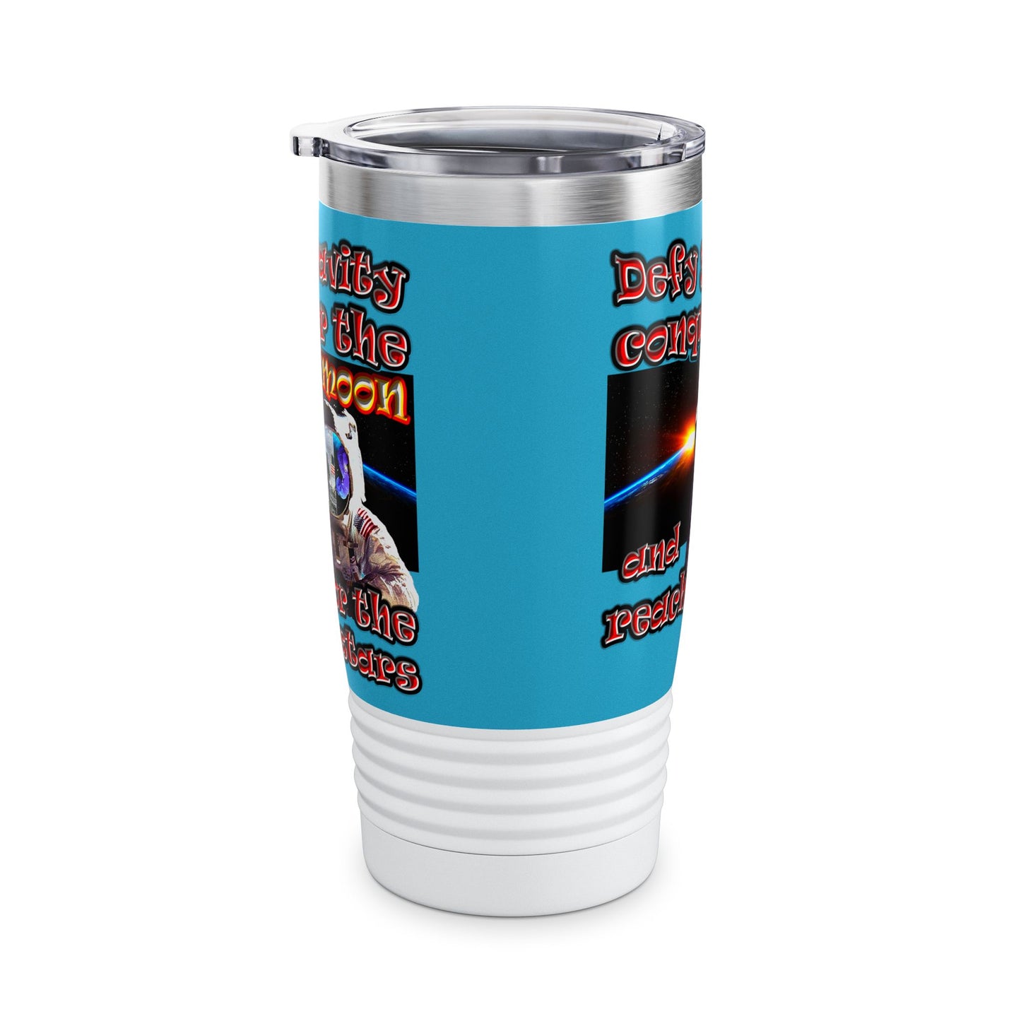 defy conquer reach - Ringneck Tumbler, 20oz (turquoise)