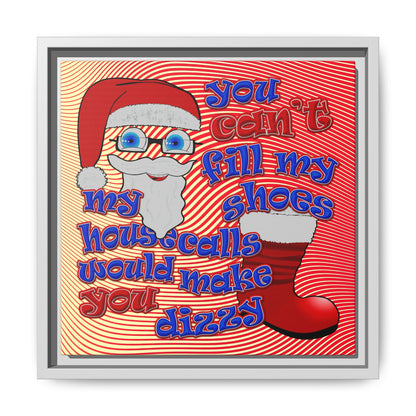santa's shoes - framed canvas art (yellow-orange wave)