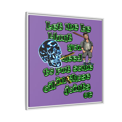 og - framed canvas art (light purple)