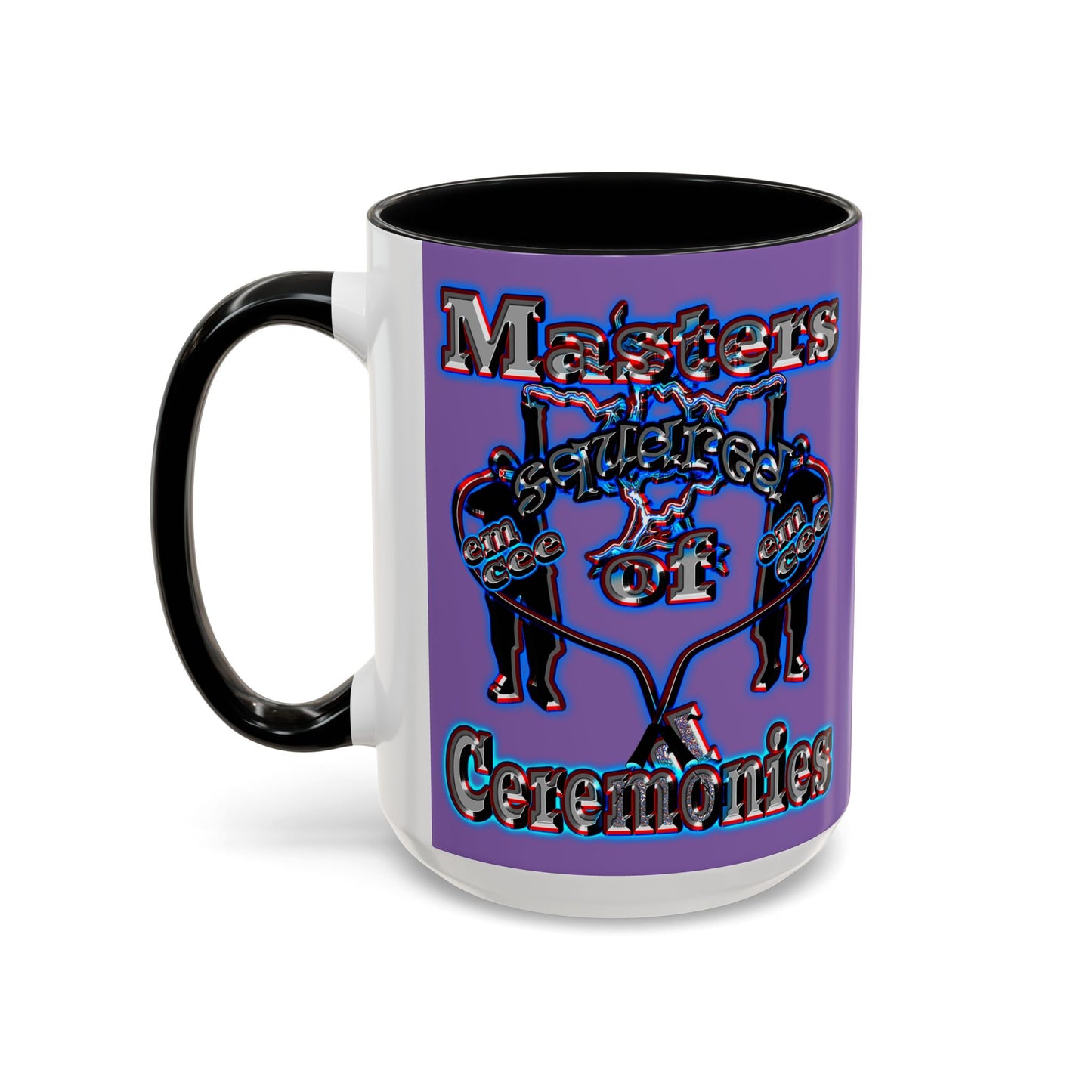 em cee squared - Accent Mug (light purple)