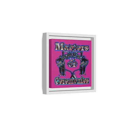 em cee squared - framed canvas art (pink)