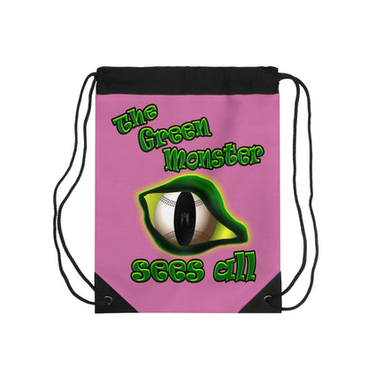 green monster - Drawstring Bag (light pink)