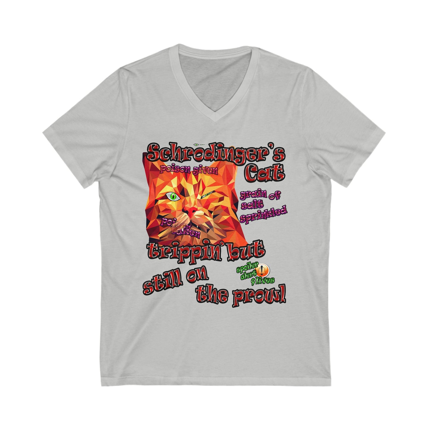schrodinger's cat - Unisex Jersey Short Sleeve V-Neck Tee