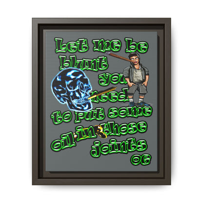 og - framed canvas art (dark grey)