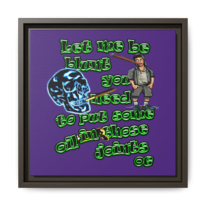 og - framed canvas art (purple)
