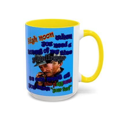 high noon - Accent Mug (light blue-purple wave)