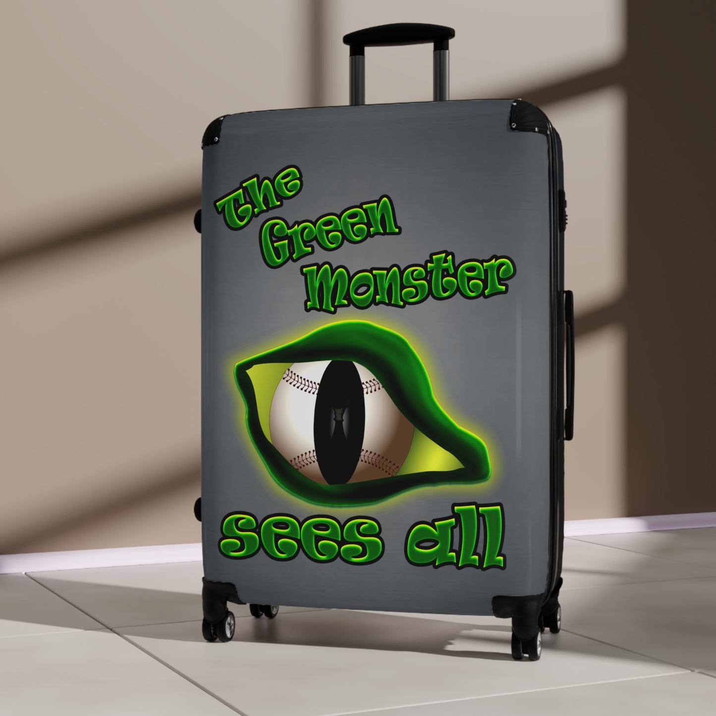 green monster - Suitcase (grey-light grey)