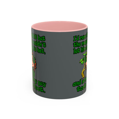 turtle race - Accent Mug (dark grey)