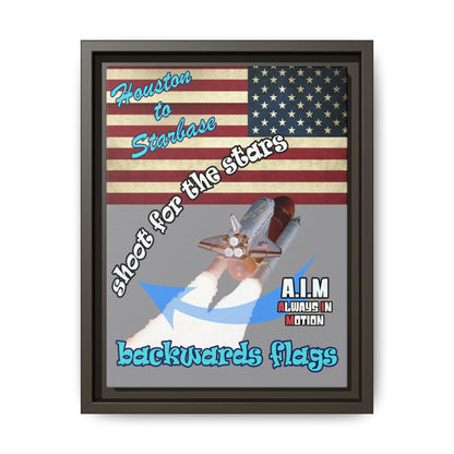 shoot for the stars - framed canvas art (grey)