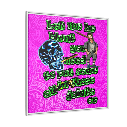 og - framed canvas art (pink swirl)