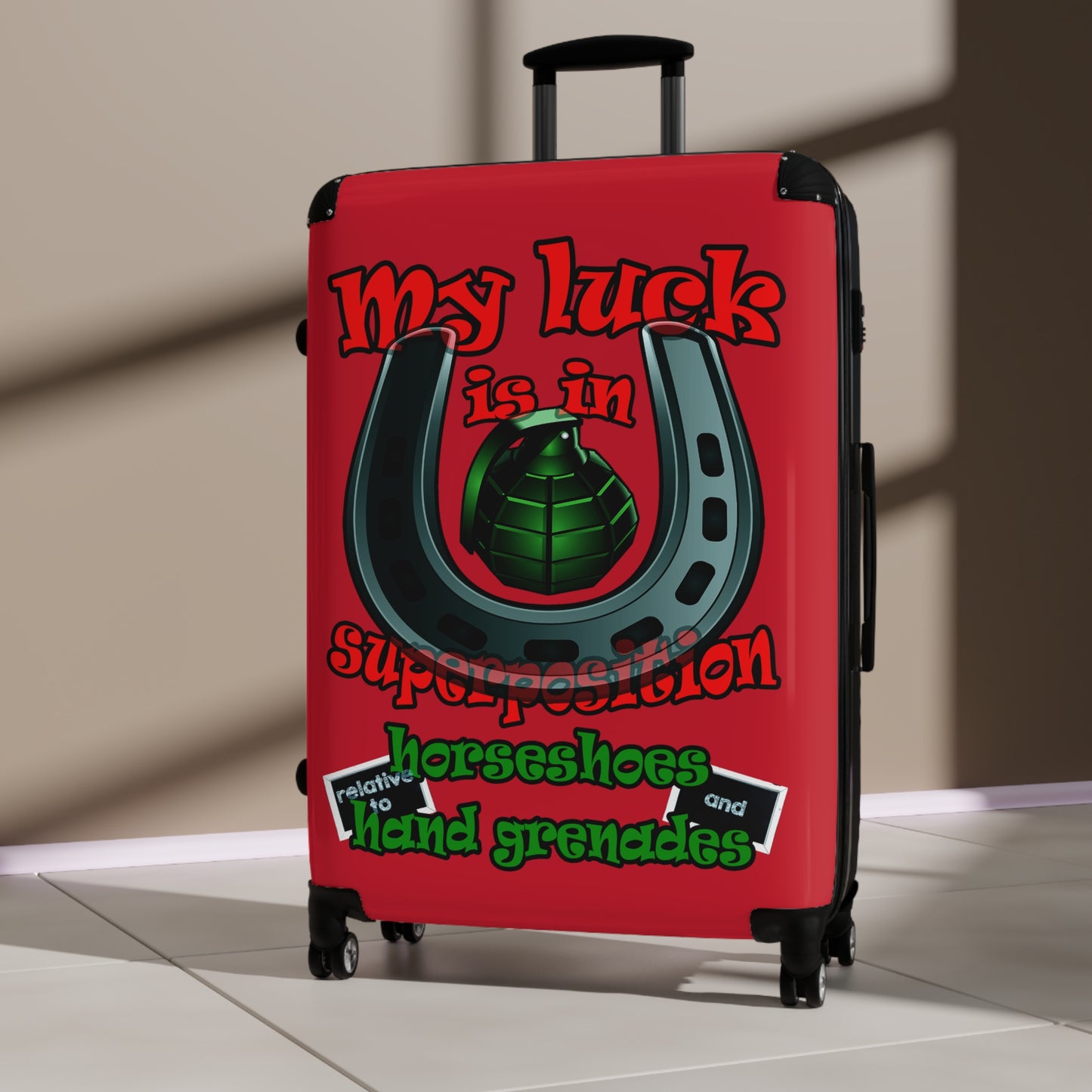 my luck - Suitcase (dark red)