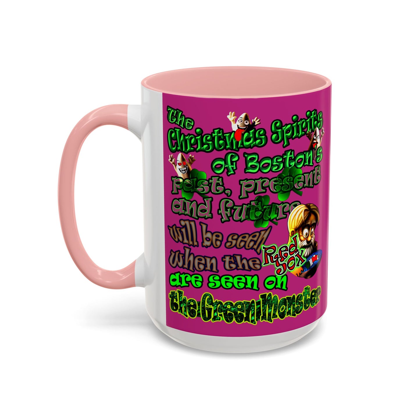christmas spirits of boston - Accent Mug (pink)