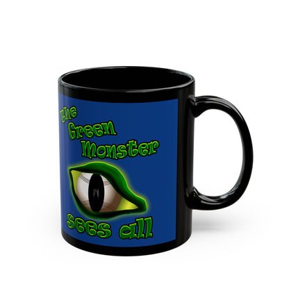 green monster - Black Mug (dark blue)