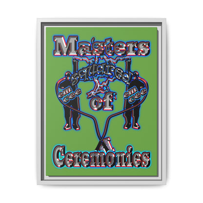 em cee squared - framed canvas art (green)