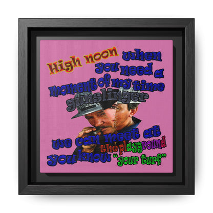 high noon - framed canvas art (light pink)