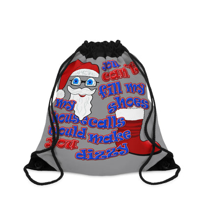 santa's shoes - Drawstring Bag (grey)