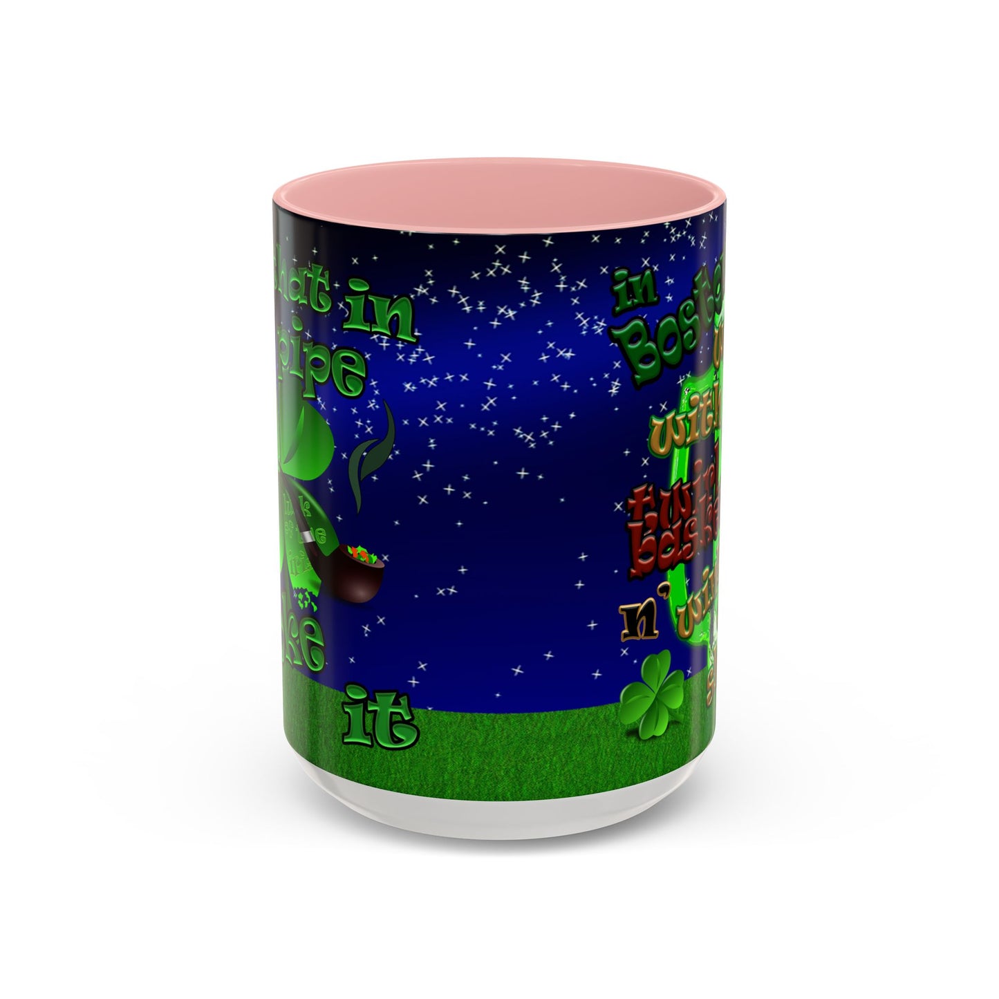 celtics logo - Accent Mug ('snoops' background)