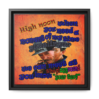 high noon - framed canvas art (burnt orange)