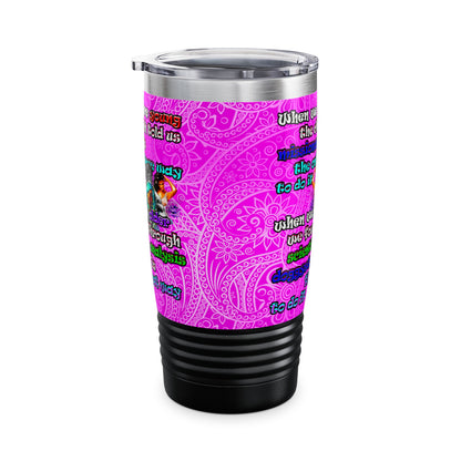 doggystyle - Ringneck Tumbler, 20oz (pink swirl)