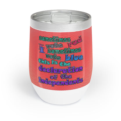 declaration of the independents - Chill Wine Tumbler (yellow-orange wave)