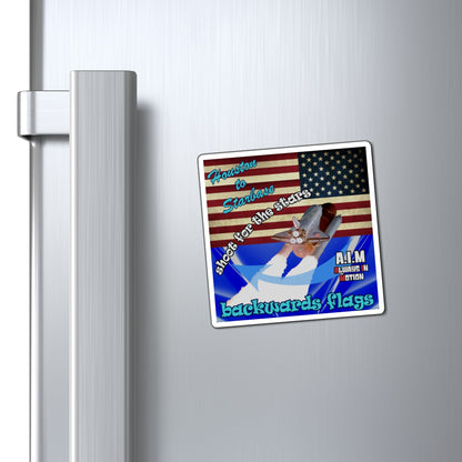 shoot for the stars - Magnets - (blue-white wave)