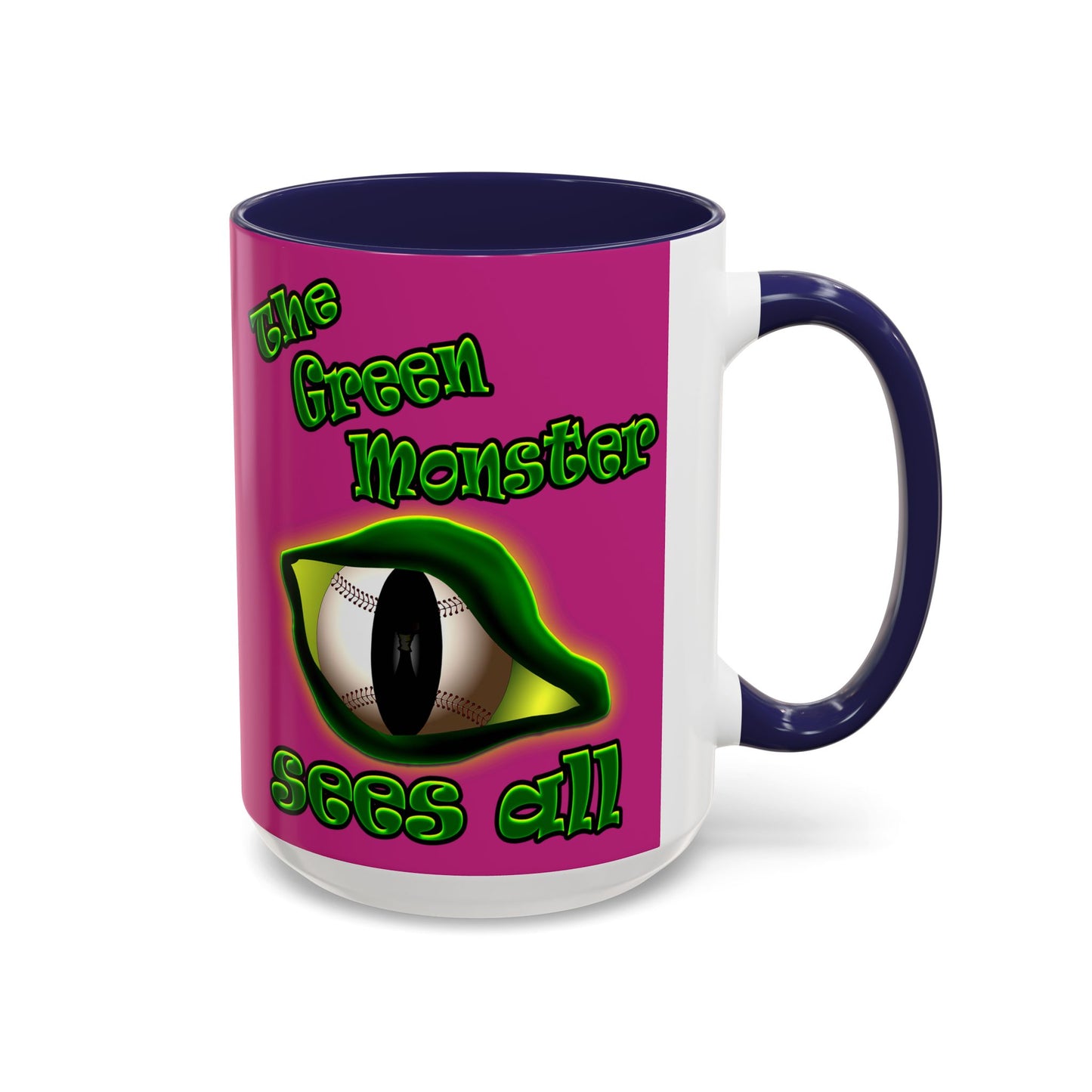 green monster - Accent Mug (pink)