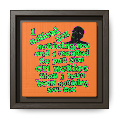 noticed you noticing - framed canvas art (crusta)