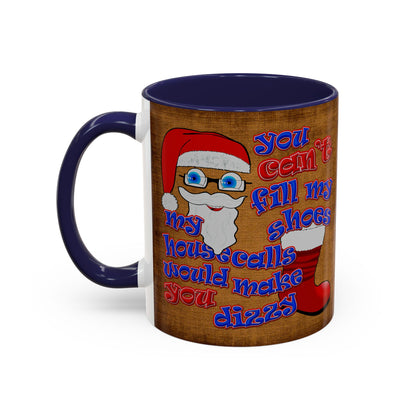 santa's shoes - Accent Mug (brown papyrus)