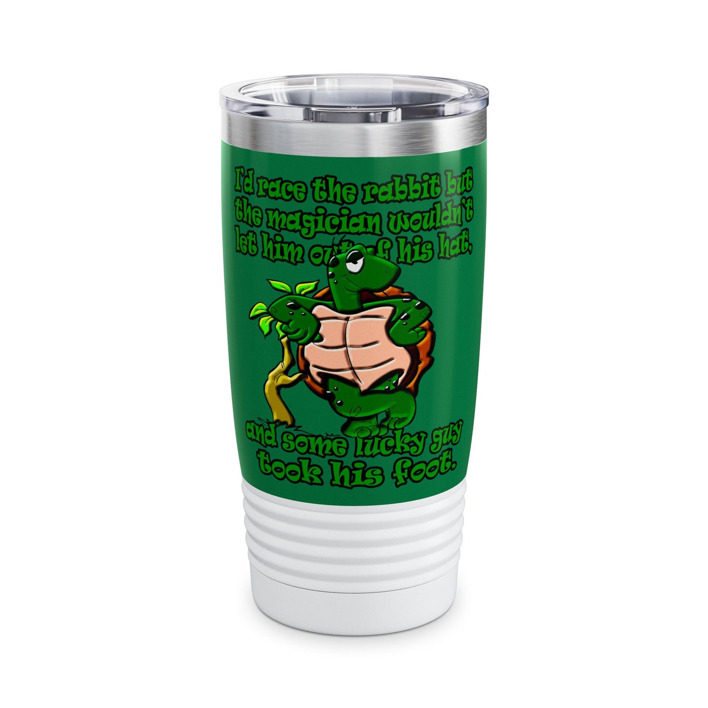 turtle race - Ringneck Tumbler, 20oz (dark green)
