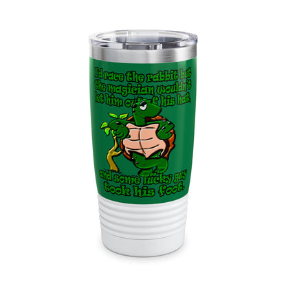 turtle race - Ringneck Tumbler, 20oz (dark green)