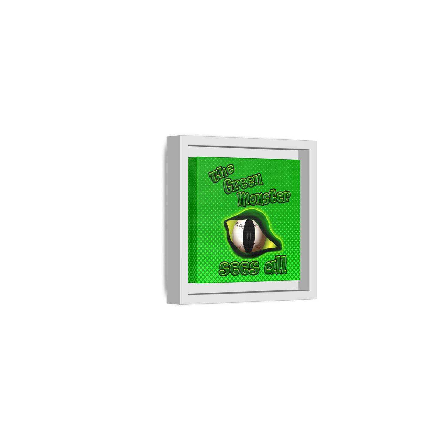 green monster - framed canvas art (logo green)