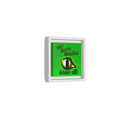 green monster - framed canvas art (logo green)