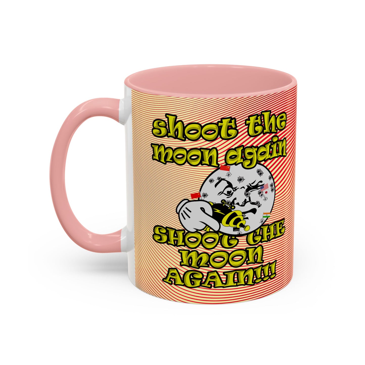 shoot the moon again - Accent Mug (yellow-orange wave)