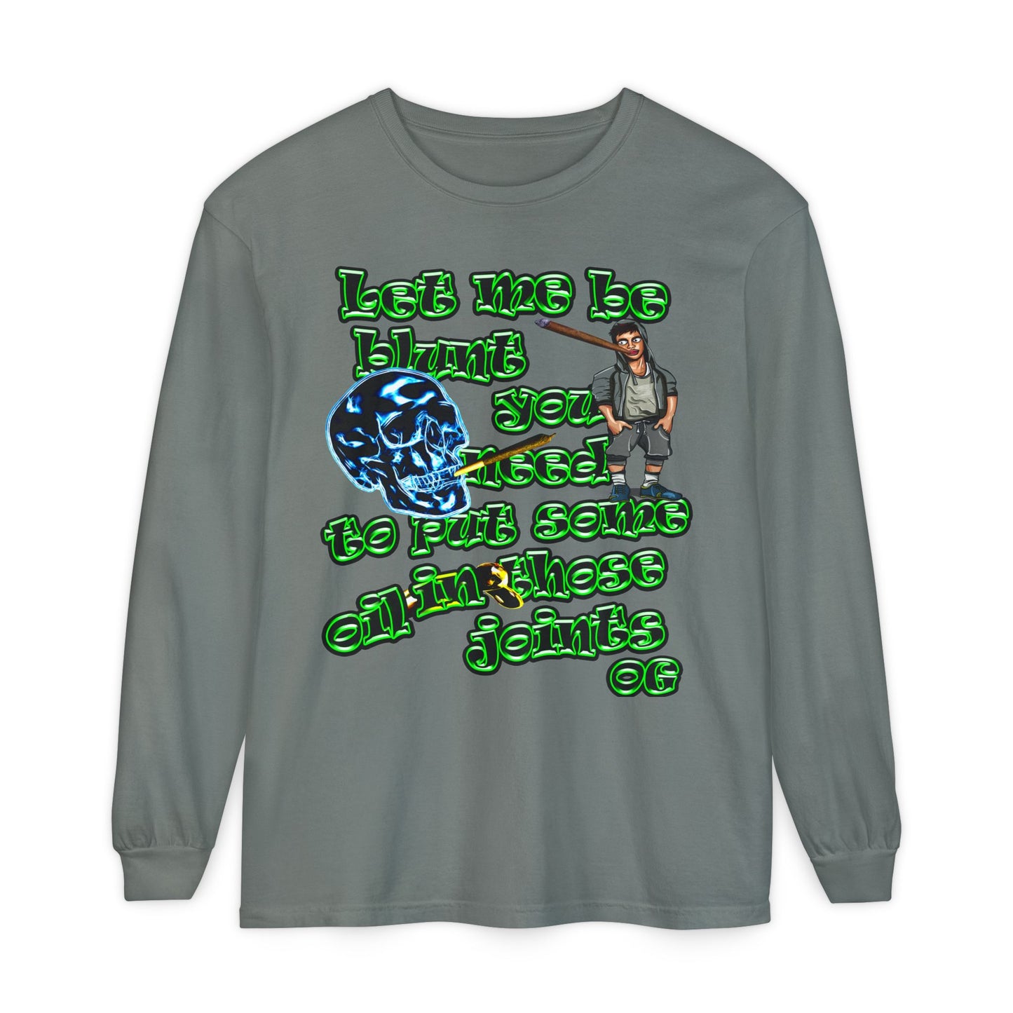 og - Unisex Garment-dyed Long Sleeve T-Shirt