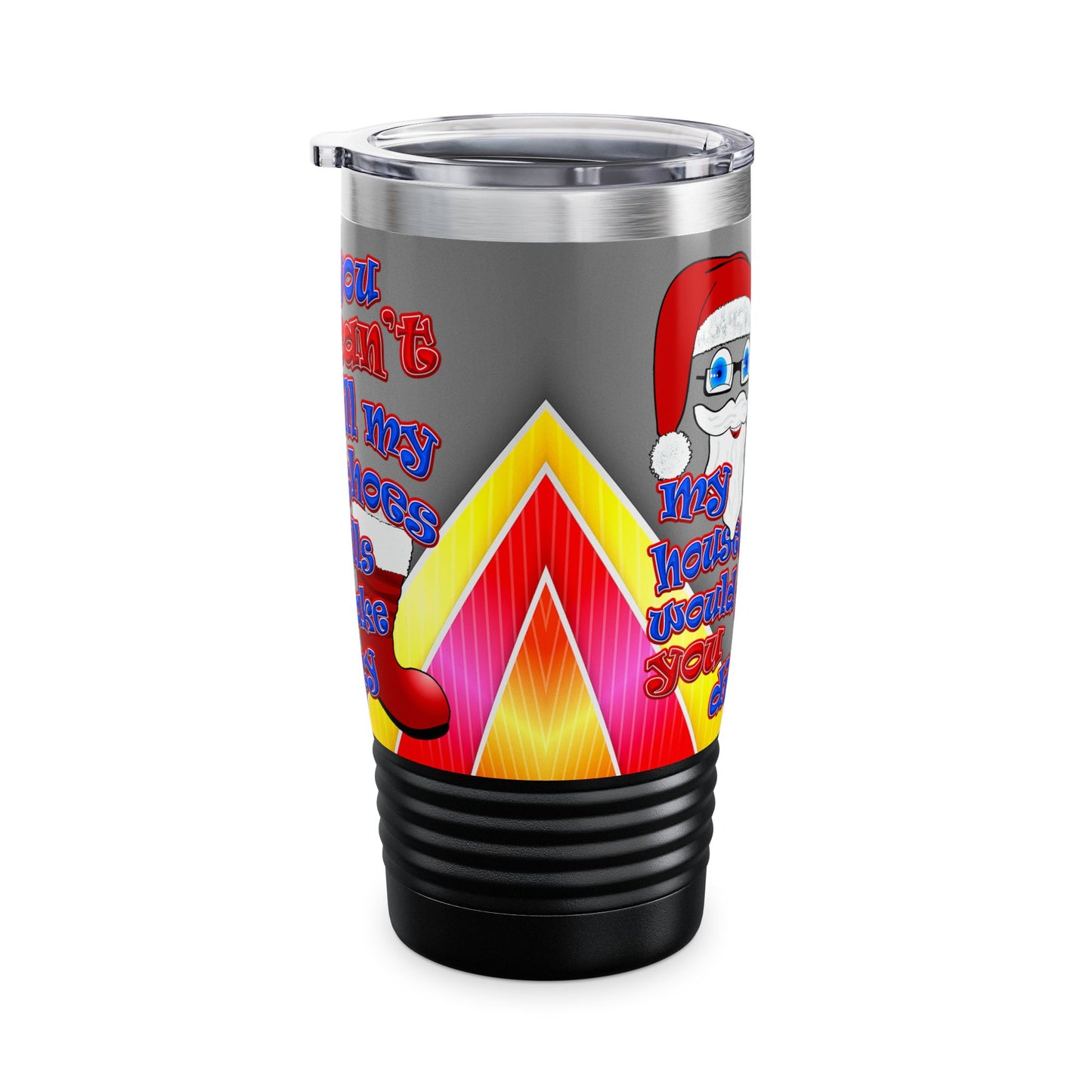 santa's shoes - Ringneck Tumbler, 20oz (rainbow split)